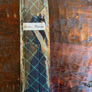 Brand New Gentlemen Collective Modern Cut Navy and Green Men's Tie